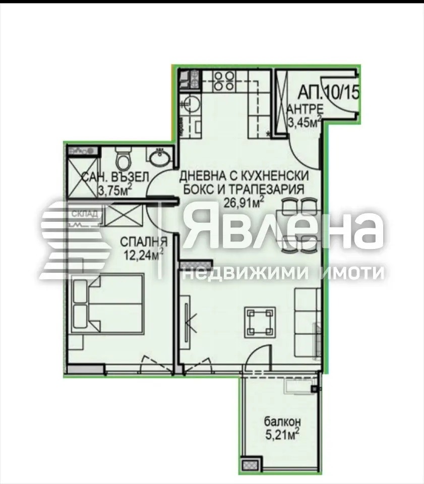 Продава 2-СТАЕН, гр. София, Обеля 2, снимка 6 - Апартаменти - 55723717
