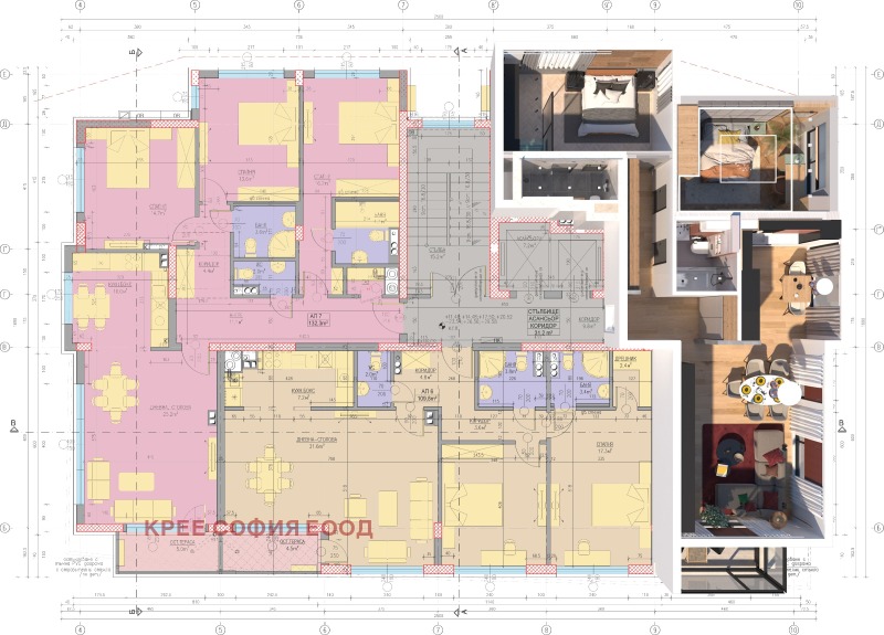 Продава 3-СТАЕН в град София, Лозенец - 128 кв.м / 442 900 € » 866 237.11 лв., КРЕЕ СОФИЯ ЕООД