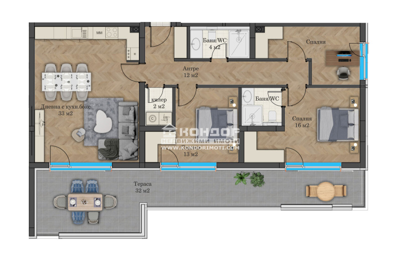 Продава МНОГОСТАЕН в град Пловдив, Въстанически - 184 кв.м / 214 850 € » 420 210.08 лв., КОНДОР - НЕДВИЖИМИ ИМОТИ