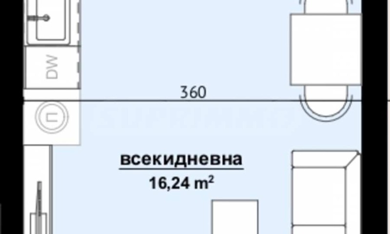 Продава 1-СТАЕН, гр. Бургас, Изгрев, снимка 2 - Aпартаменти - 49386209