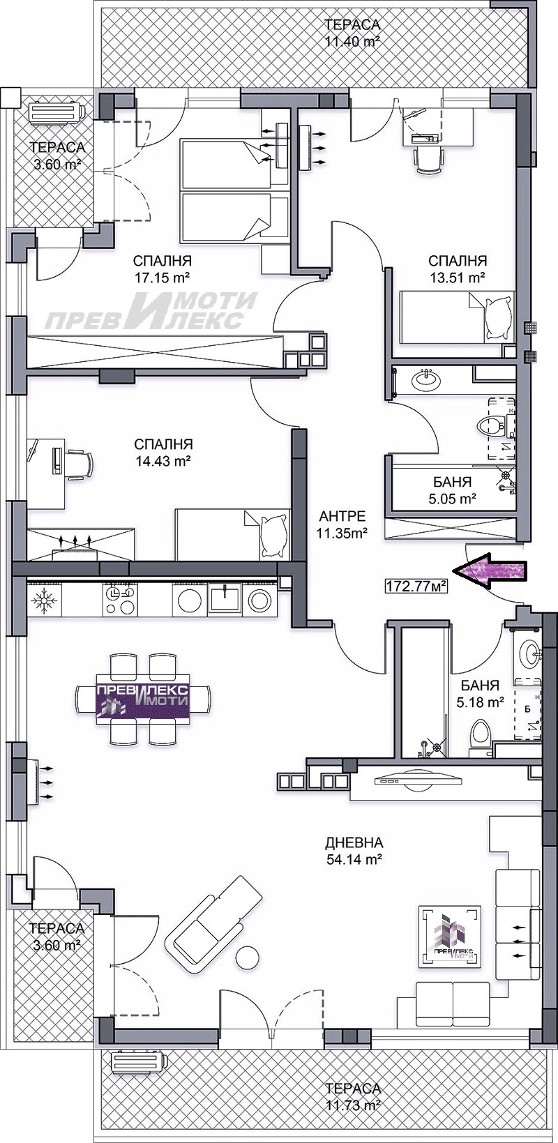 Продава 4-СТАЕН, гр. Пловдив, Кършияка
