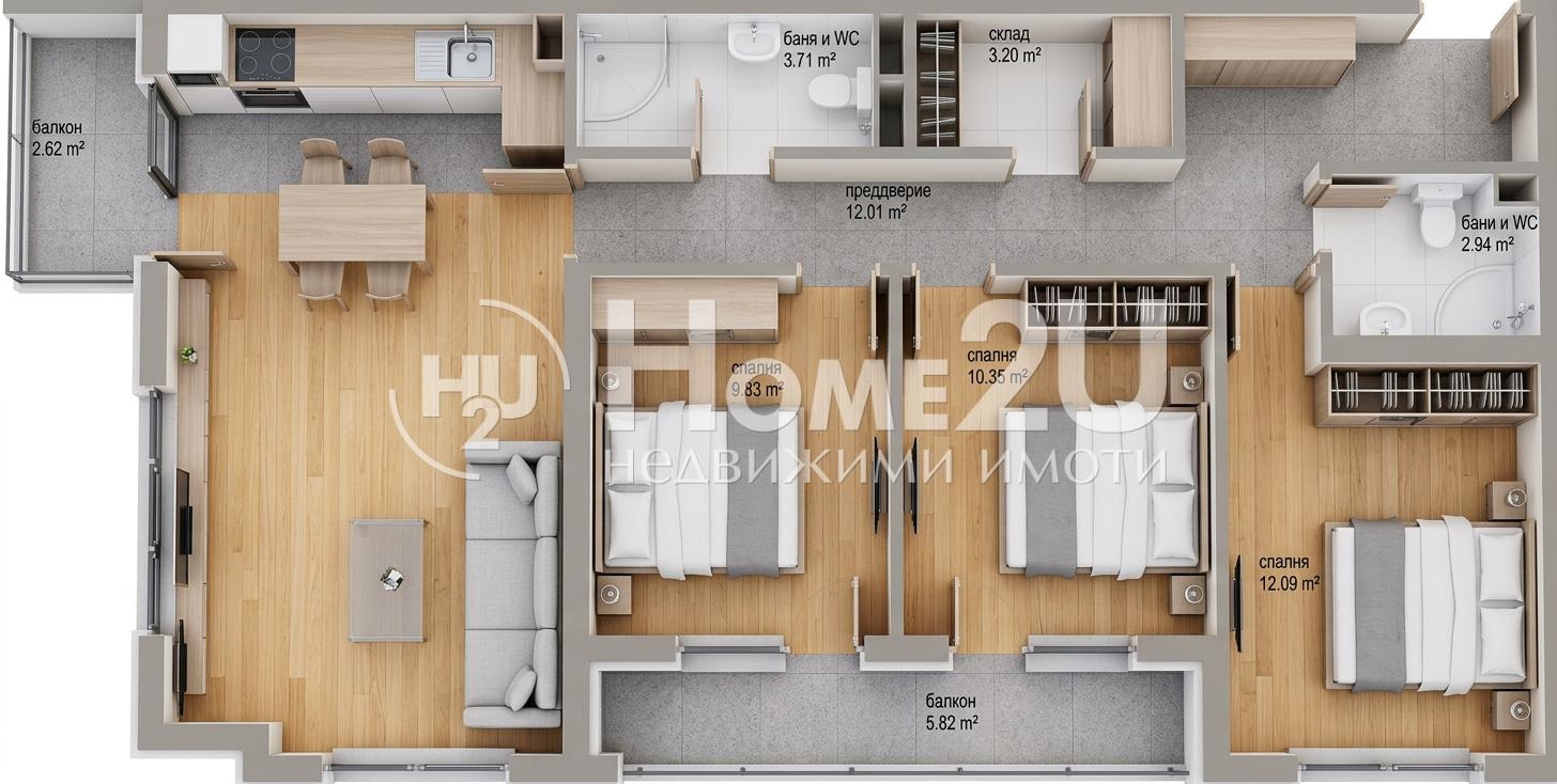 Продава 4-СТАЕН, гр. София, Красна поляна 3, снимка 2 - Апартаменти - 53888900