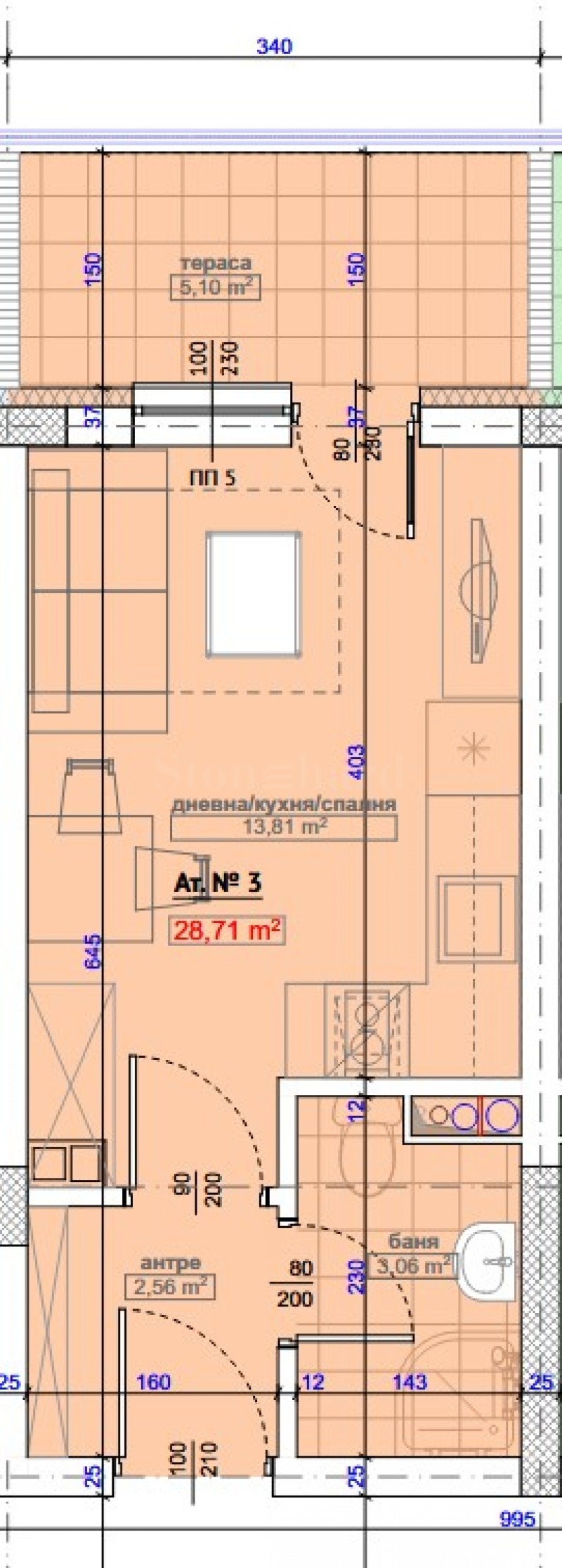 Продава 1-СТАЕН, гр. Приморско, област Бургас, снимка 2 - Апартаменти - 53113034