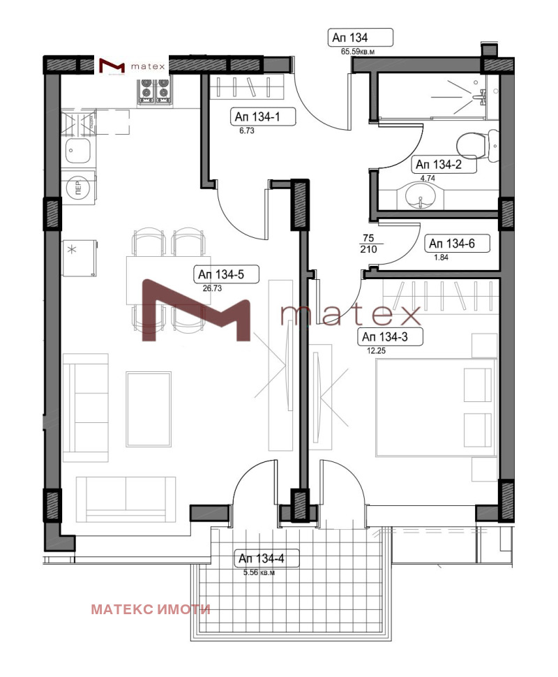 In vendita  1 camera da letto Varna , Vazragdane 1 , 78 mq | 77772481 - Immagine [3]