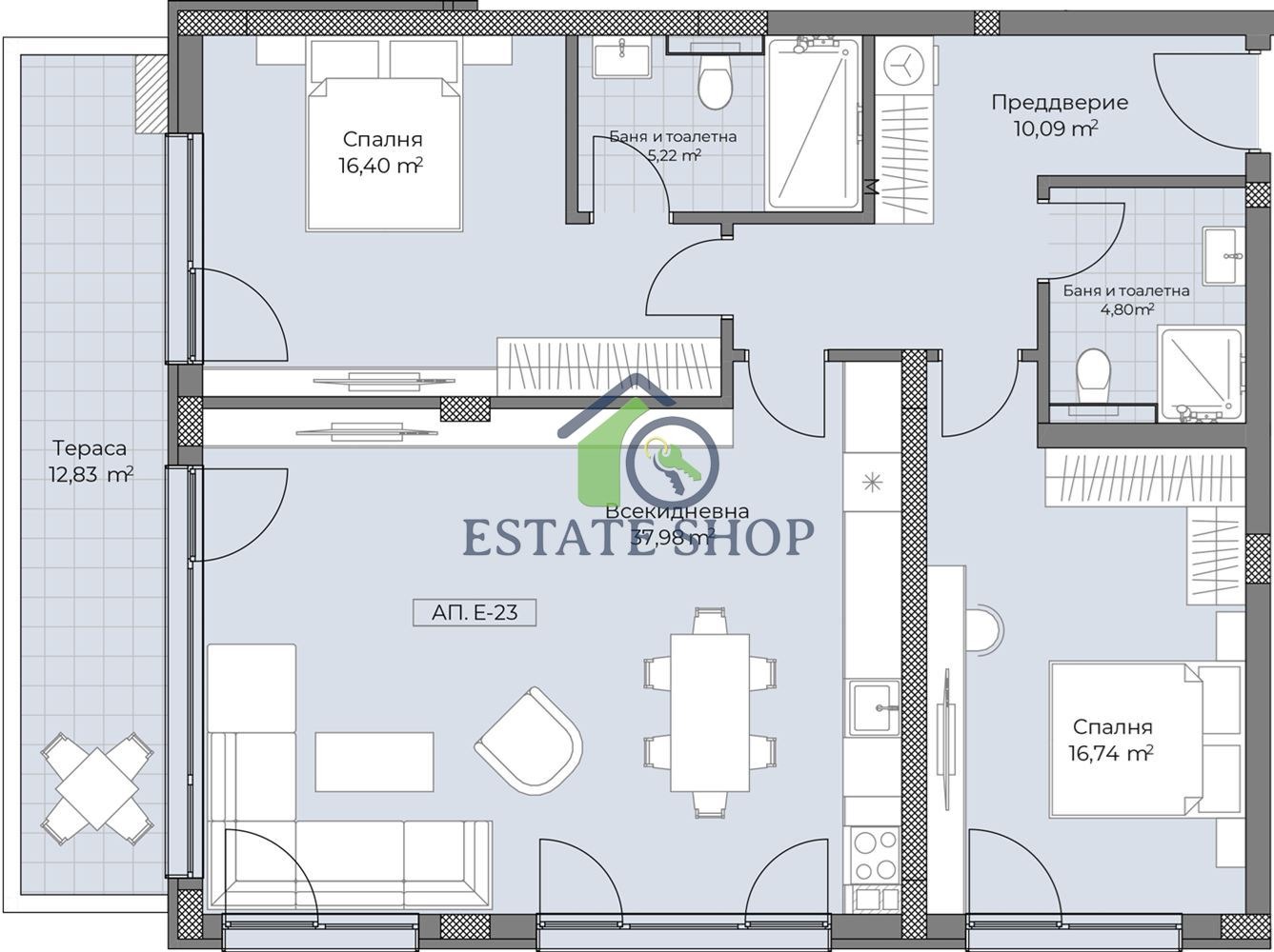 Продава 3-СТАЕН, гр. Пловдив, Остромила, снимка 15 - Апартаменти - 55394954