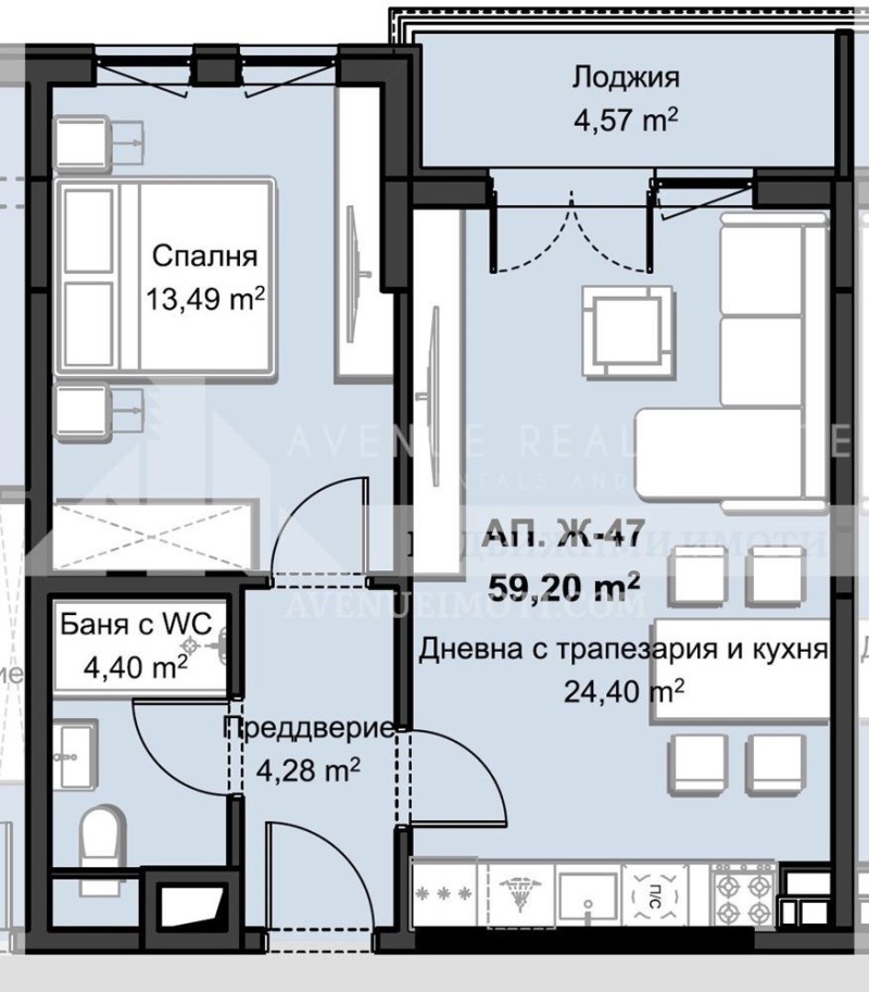 Till salu  1 sovrum Plovdiv , Hristo Smirnenski , 77 kvm | 50100409 - bild [5]