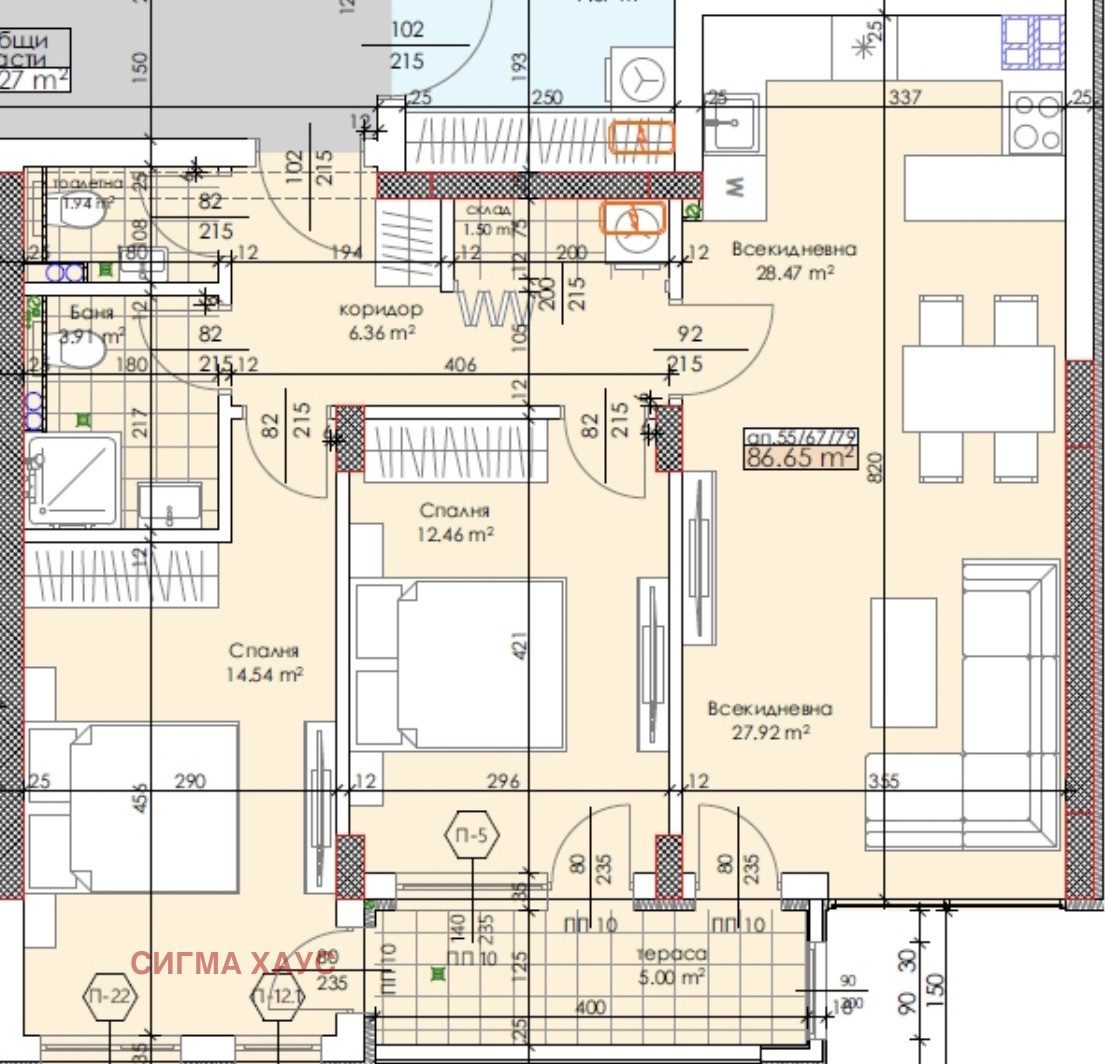Продава 3-СТАЕН, гр. Пловдив, Тракия, снимка 3 - Апартаменти - 56509411