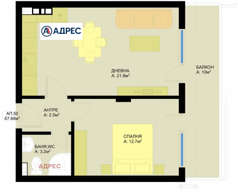 Продается  1 спальня Варна , Гранд Мол , 68 кв.м | 32637489 - изображение [2]