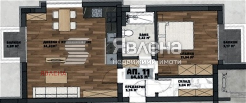 Продава  2-стаен град София , Обеля 2 , 79 кв.м | 60912903 - изображение [2]