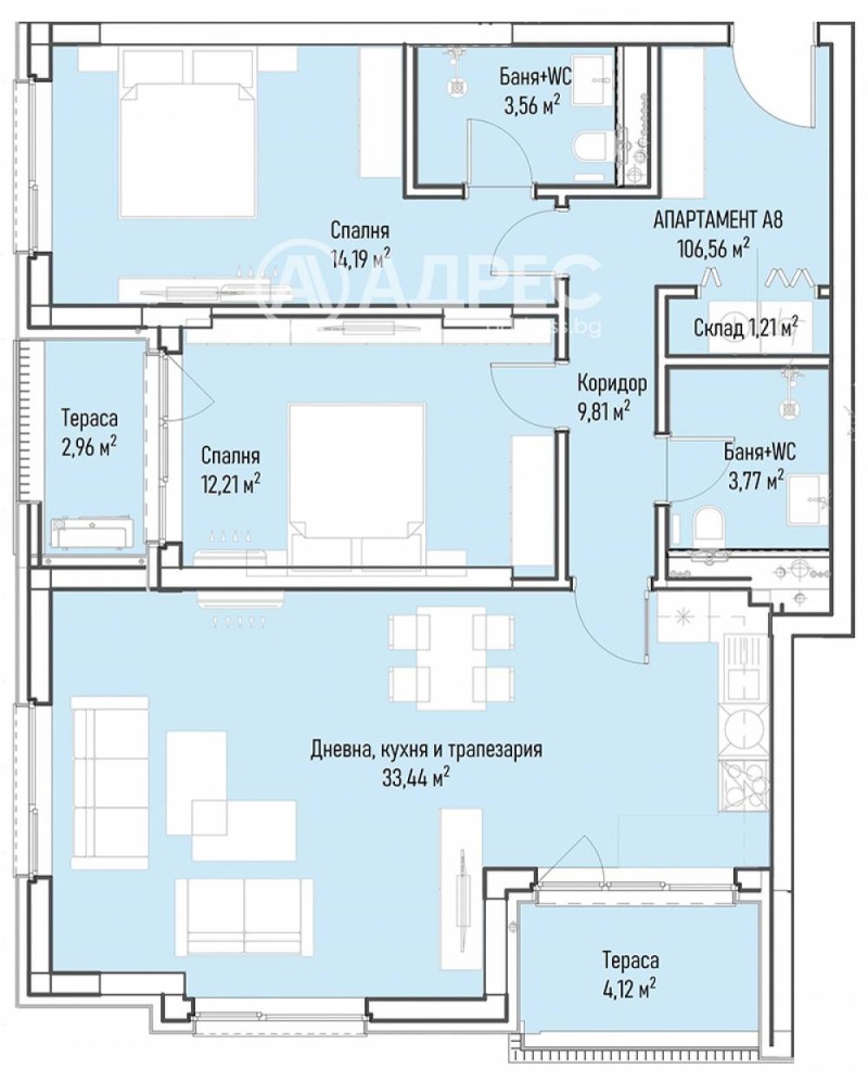 Te koop  2 slaapkamers Sofia , Mladost 4 , 133 m² | 56094986