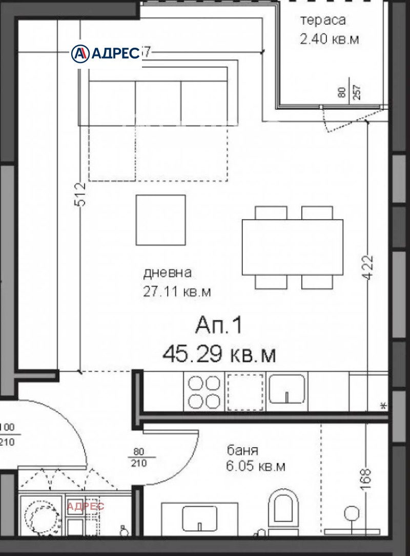 Продава 1-СТАЕН, гр. Варна, Аспарухово, снимка 4 - Aпартаменти - 49006529