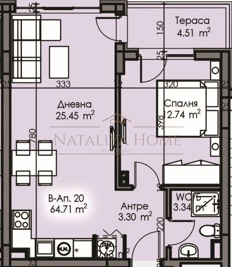 En venta  1 dormitorio Burgas , Izgrev , 65 metros cuadrados | 51702758 - imagen [2]