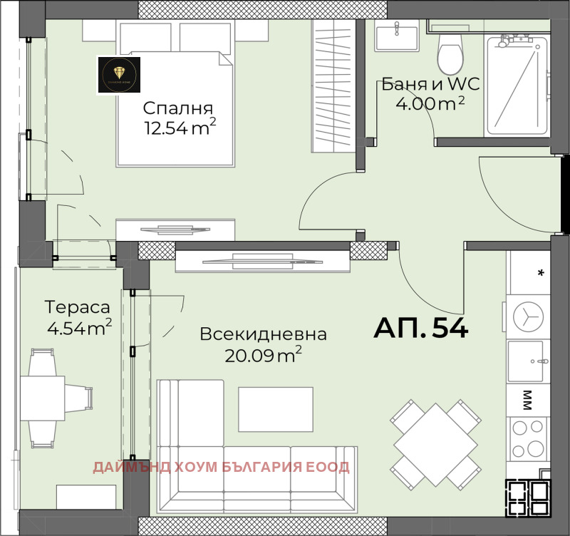 À venda  1 quarto Plovdiv , Hristo Smirnenski , 65 m² | 93612841 - imagem [3]