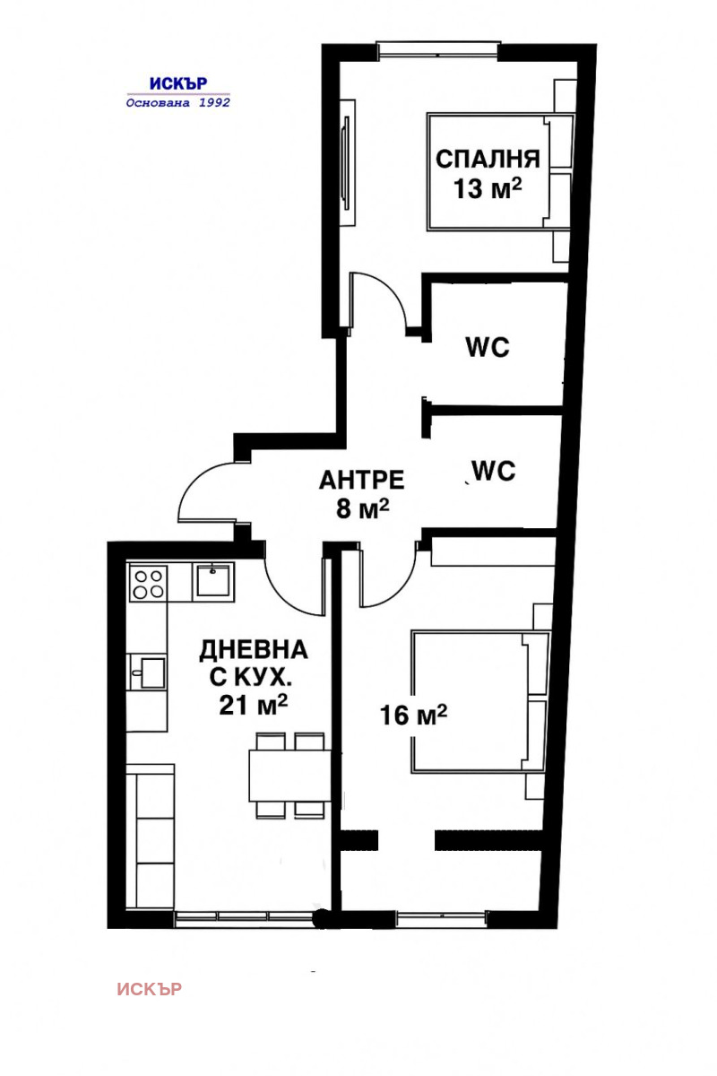 Te koop  2 slaapkamers Sofia , Nadezjda 4 , 107 m² | 97101813 - afbeelding [3]