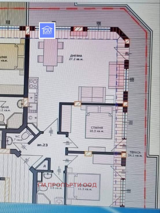 Продаја  2 спаваће собе Варна , Аспарухово , 105 м2 | 76973311