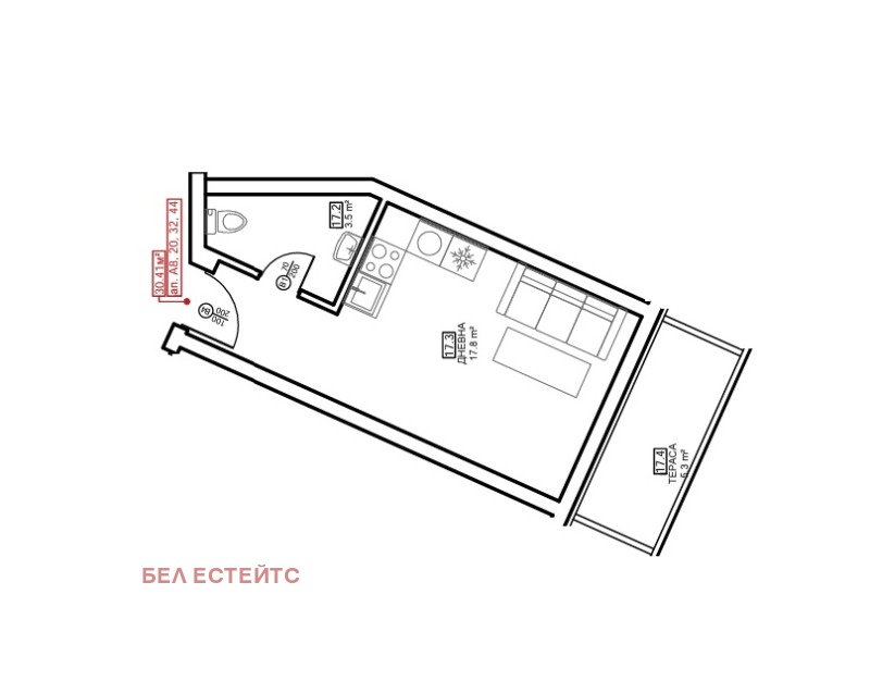 Продава 1-СТАЕН, гр. София, Малинова долина, снимка 3 - Aпартаменти - 48038867