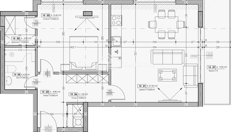 Продаја  1 спаваћа соба Пловдив , Христо Смирненски , 89 м2 | 66684417 - слика [8]