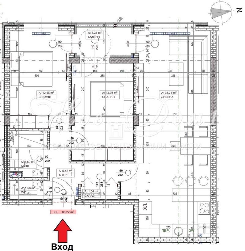 Продава 3-СТАЕН, гр. София, Слатина, снимка 2 - Aпартаменти - 49004585