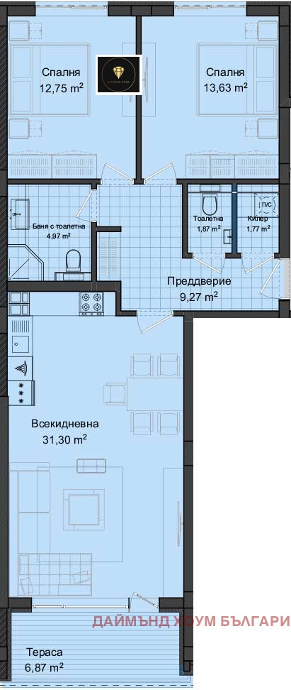 Te koop  2 slaapkamers Plovdiv , Gagarin , 117 m² | 21532235 - afbeelding [2]