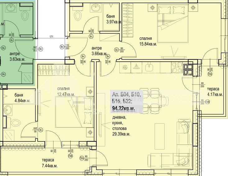 Продается  2 спальни Пловдив , Кършияка , 109 кв.м | 28808029 - изображение [3]
