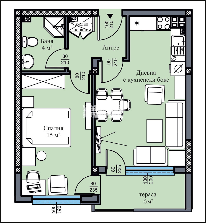 Na sprzedaż  1 sypialnia Plowdiw , Wastaniczeski , 65 mkw | 21009386 - obraz [3]