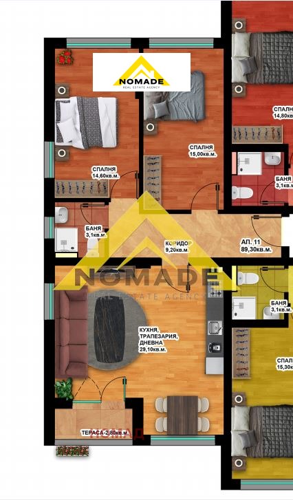 Продава 3-СТАЕН, гр. Пловдив, Христо Смирненски, снимка 12 - Апартаменти - 54027210