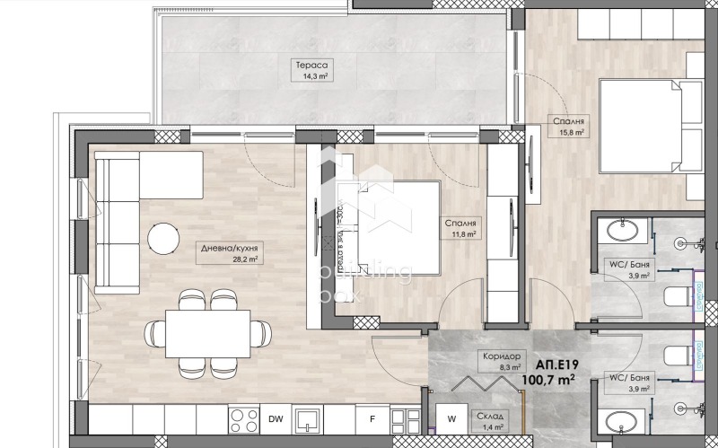 Zu verkaufen  2 Schlafzimmer Plowdiw , Karschijaka , 114 qm | 80126450 - Bild [2]