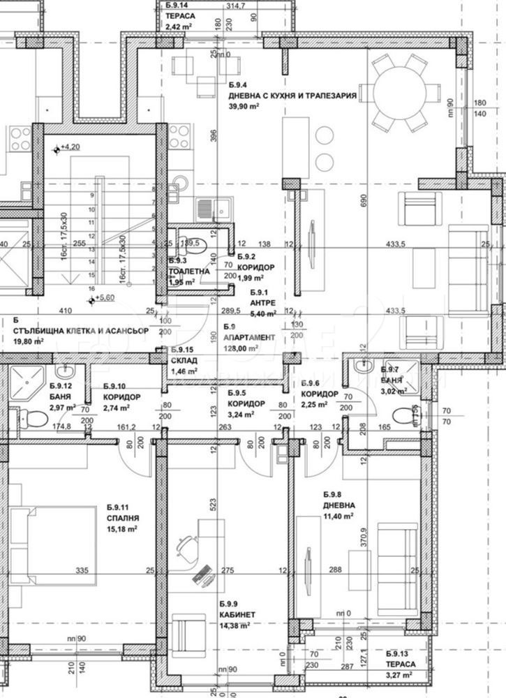 Продава 4-СТАЕН, гр. София, Кръстова вада, снимка 15 - Апартаменти - 52854904