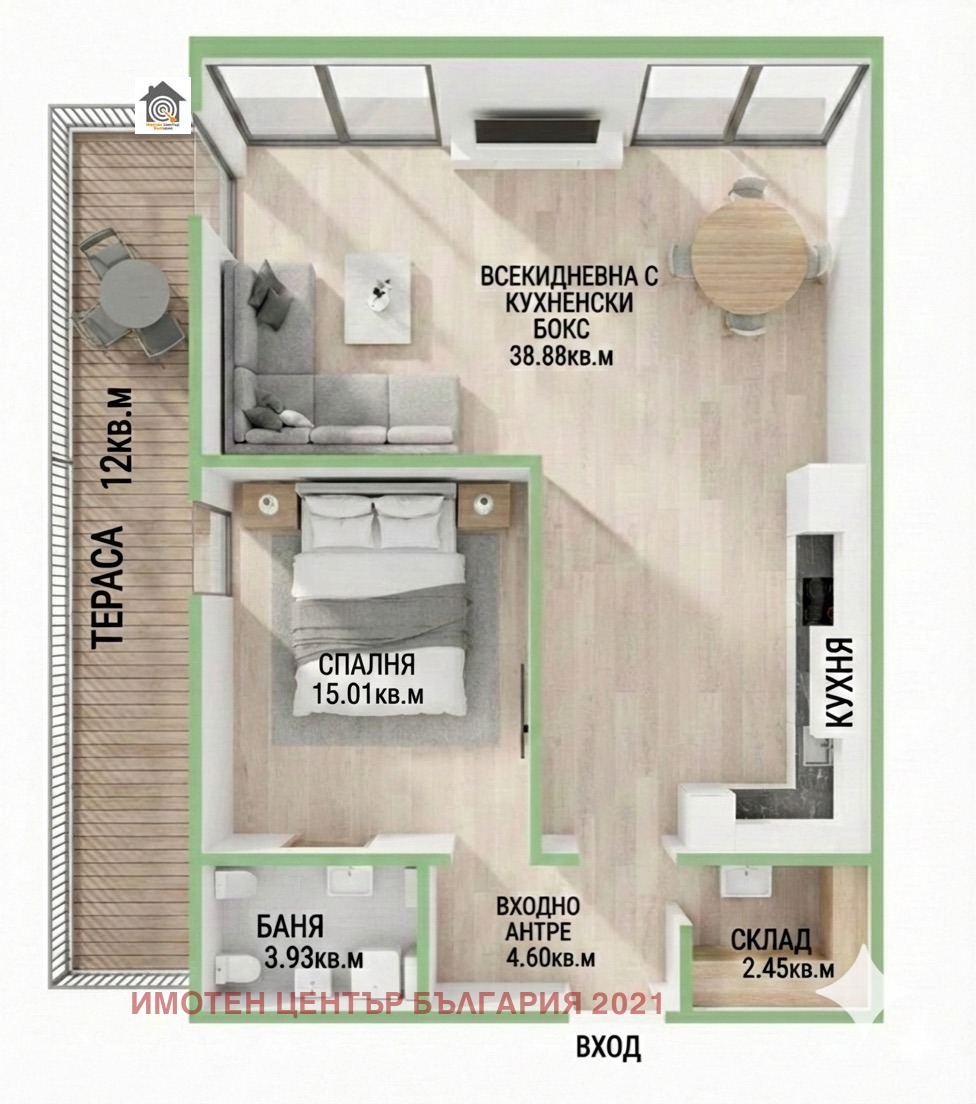 Продава 2-СТАЕН, гр. София, Кръстова вада, снимка 15 - Апартаменти - 53724524