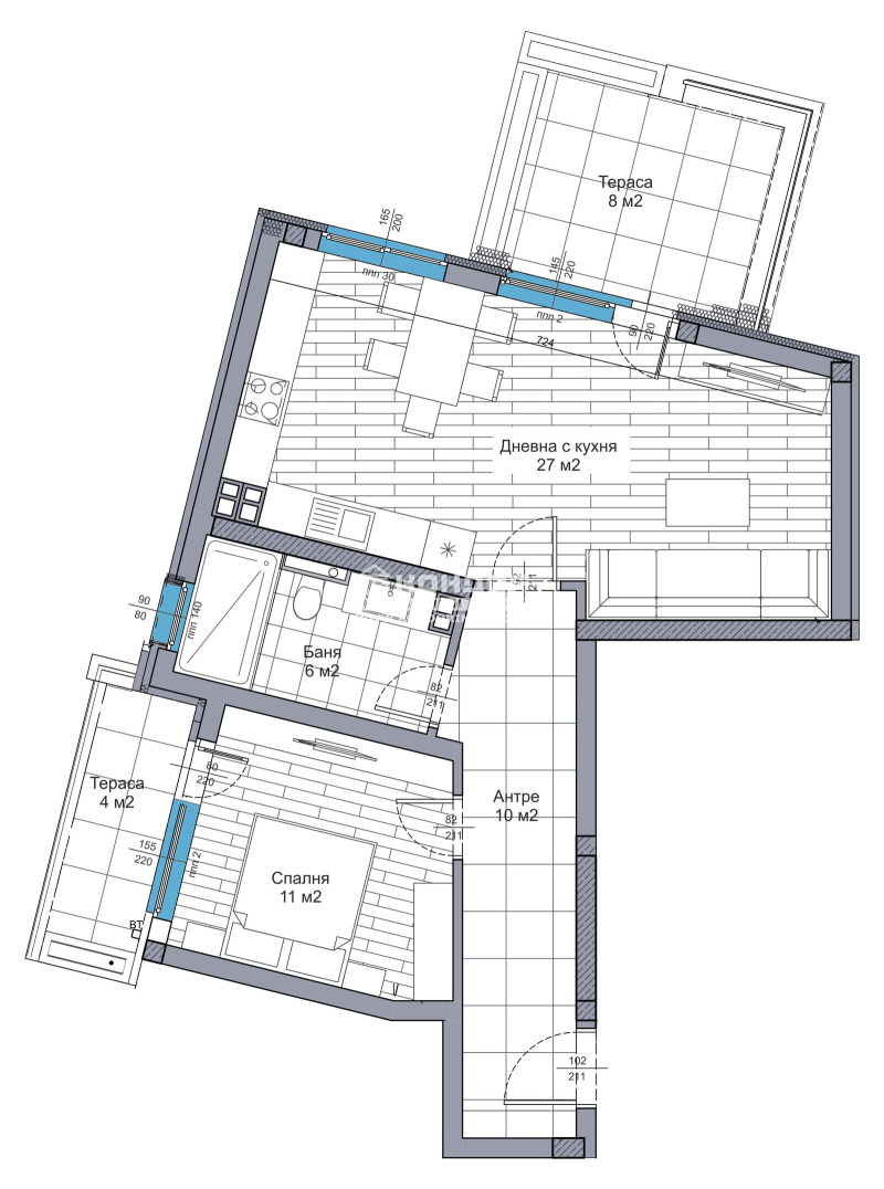 À vendre  1 chambre Plovdiv , Hristo Smirnenski , 87 m² | 83491129 - image [2]