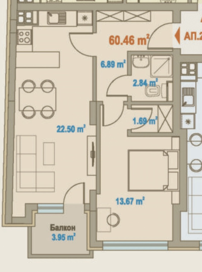 Продава 2-СТАЕН, гр. София, Център, снимка 9 - Апартаменти - 53383080