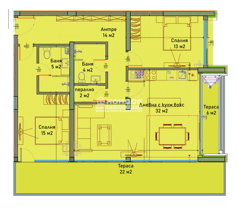 For Sale  2 bedroom Plovdiv , Trakiya , 149 sq.m | 43869892 - image [2]