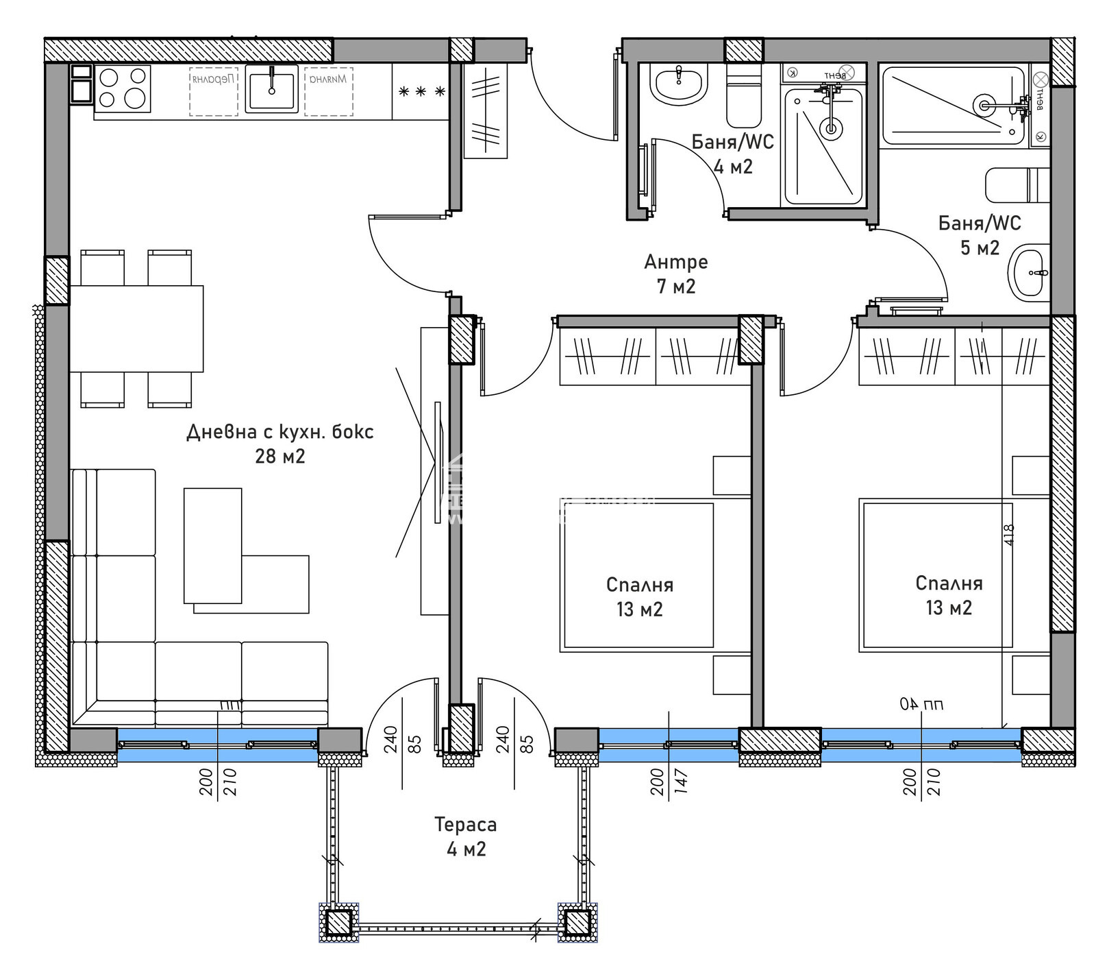 Продава 3-СТАЕН, гр. Пловдив, Прослав, снимка 4 - Апартаменти - 54300886