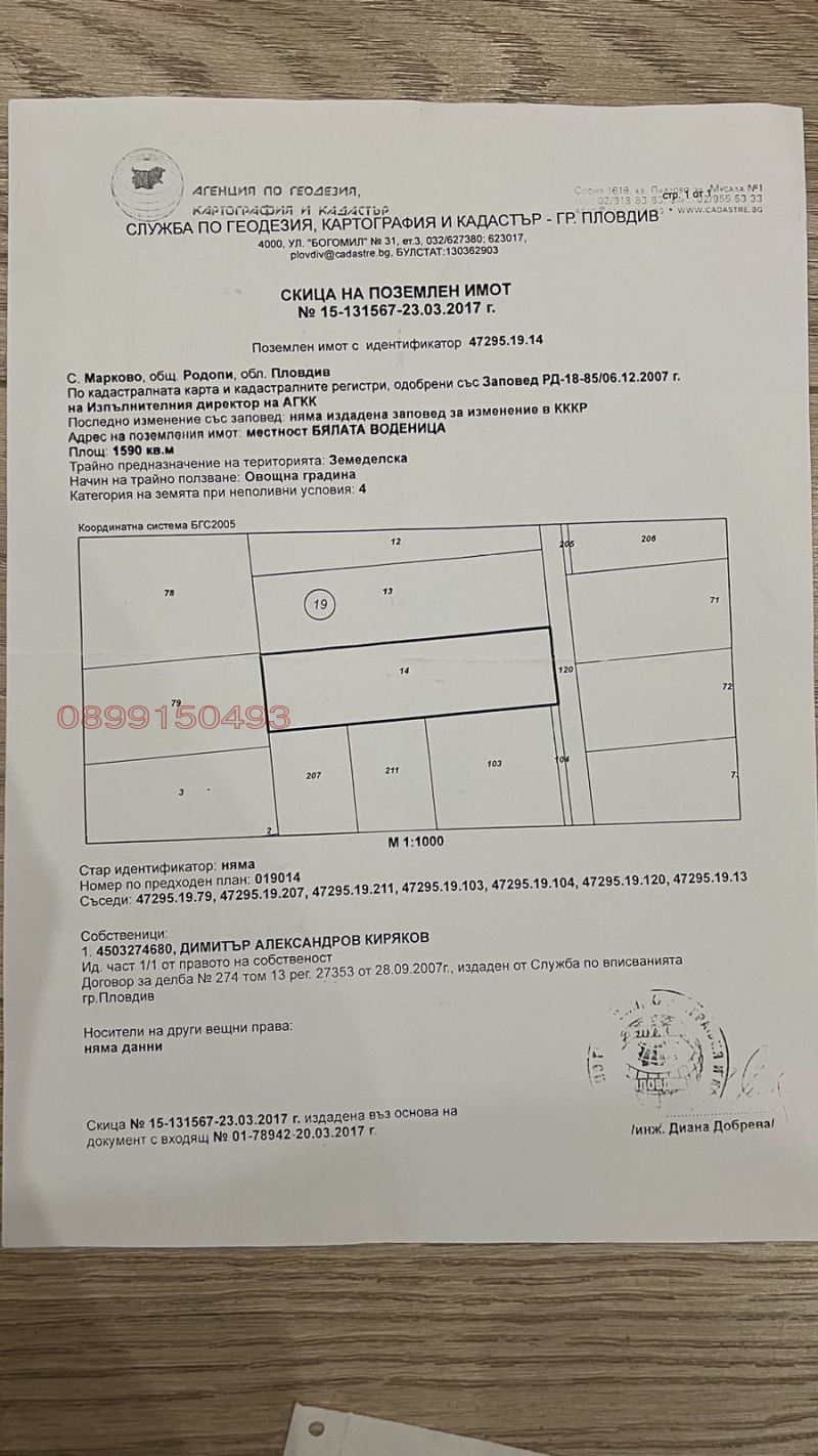 Продава ПАРЦЕЛ в град Пловдив, Южна дъга - 1600 кв.м / 160 000 € » 312 932.80 лв.