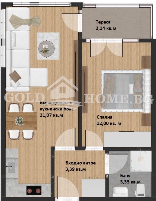 Продава 2-СТАЕН, гр. Пловдив, Христо Смирненски, снимка 2 - Апартаменти - 54250339