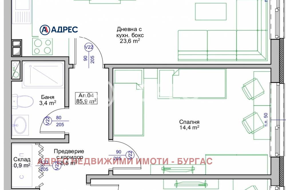 Продава 3-СТАЕН, гр. Поморие, област Бургас, снимка 2 - Апартаменти - 53195170
