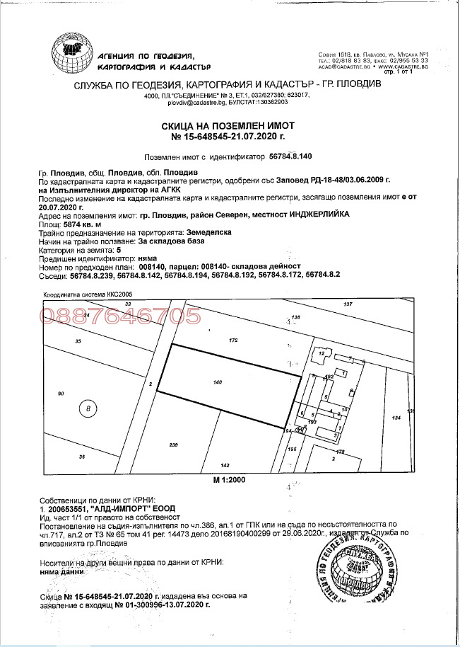 Продава ПАРЦЕЛ, гр. Пловдив, Индустриална зона - Север, снимка 5 - Парцели - 47964948