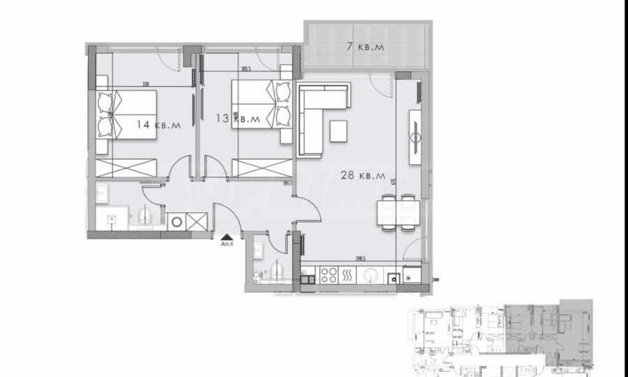 Продава 3-СТАЕН, гр. София, Кръстова вада, снимка 2 - Апартаменти - 53970783