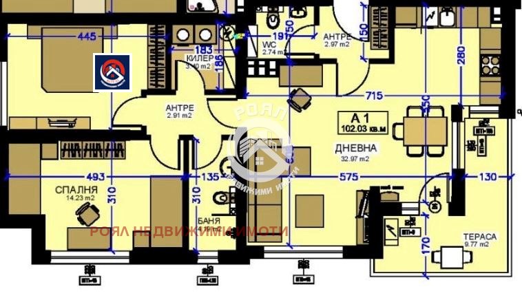 En venta  2 dormitorios Plovdiv , Proslav , 118 metros cuadrados | 54446495