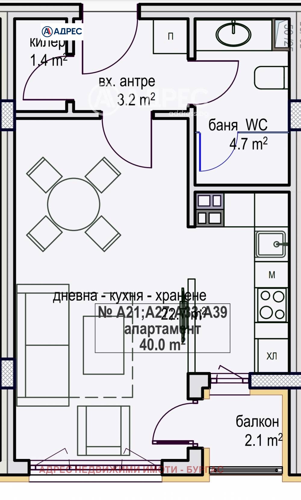 Продава 1-СТАЕН, гр. Бургас, област Бургас, снимка 4 - Апартаменти - 53783560