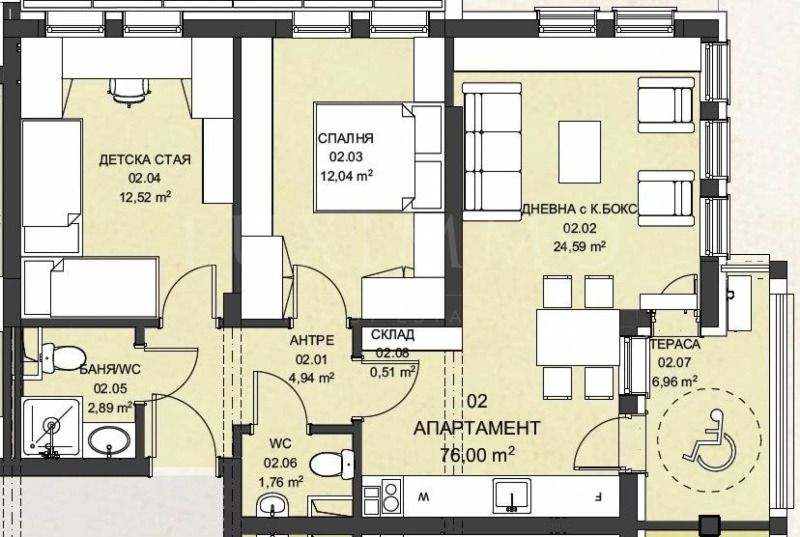 Продава 3-СТАЕН, гр. Свети Влас, област Бургас, снимка 2 - Aпартаменти - 48966958