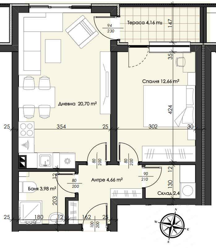 Na sprzedaż  1 sypialnia Plowdiw , Karszijaka , 72 mkw | 55108062 - obraz [2]