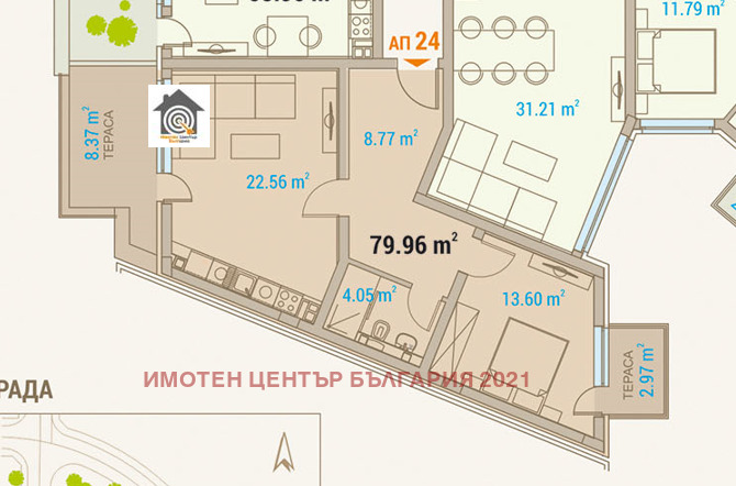 In vendita  1 camera da letto Sofia , Krastova vada , 93 mq | 37952863 - Immagine [2]