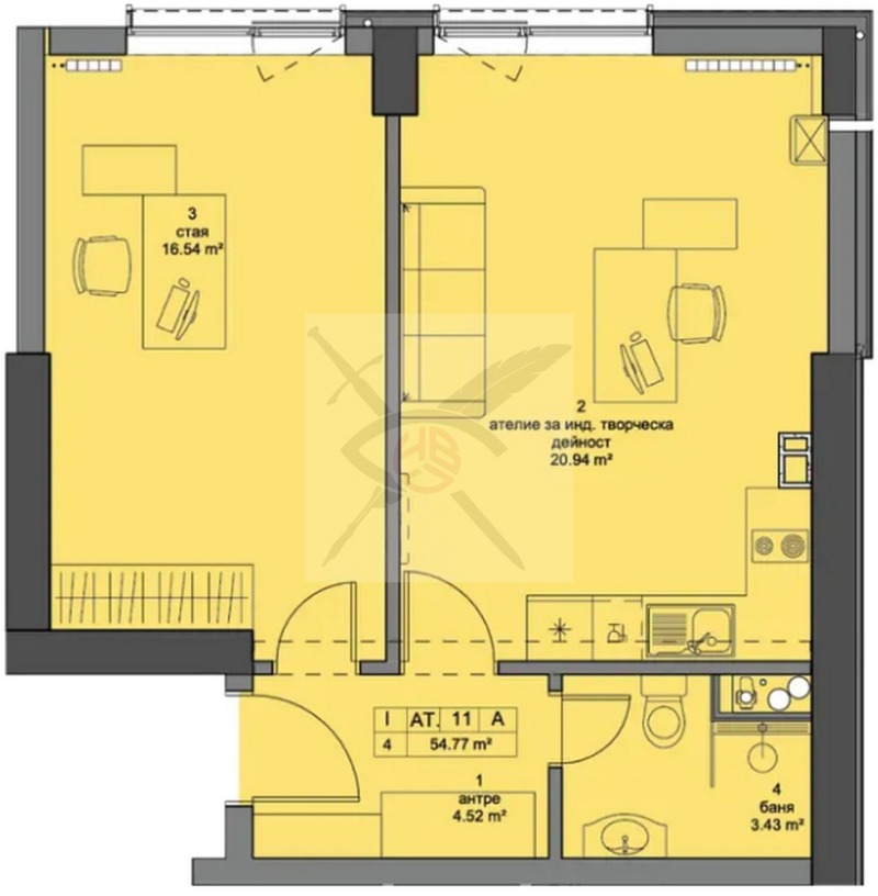 Zu verkaufen  1 Schlafzimmer Sofia , Krastowa wada , 64 qm | 23581734