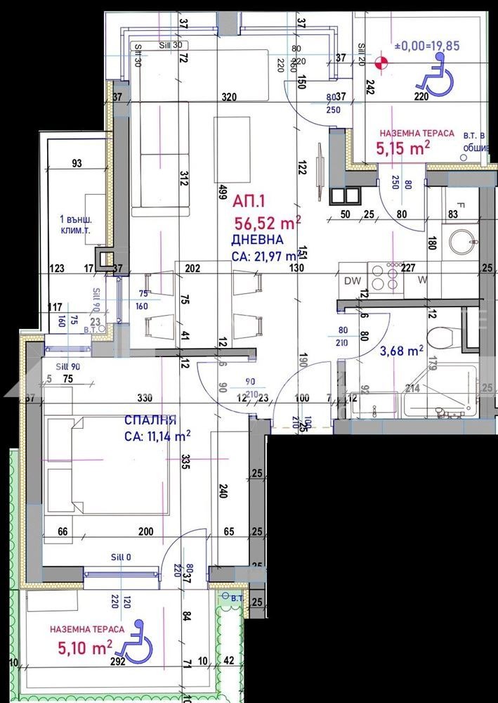 Продава 2-СТАЕН, гр. Бургас, Крайморие, снимка 1 - Aпартаменти - 49376383