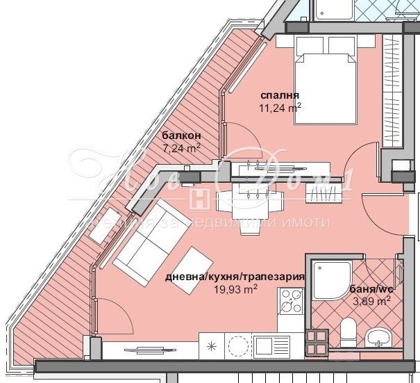 De vânzare  1 dormitor Sofia , Liulin 6 , 60 mp | 43067016