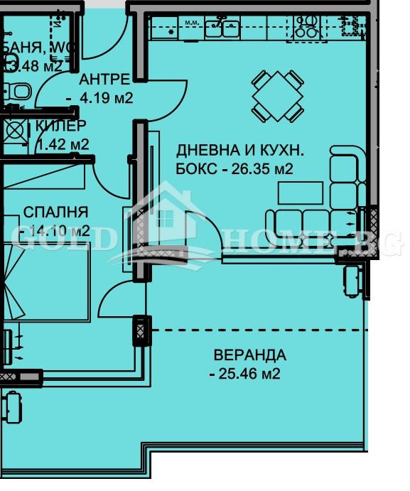 Till salu  1 sovrum Plovdiv , Ostromila , 78 kvm | 32899459 - bild [3]