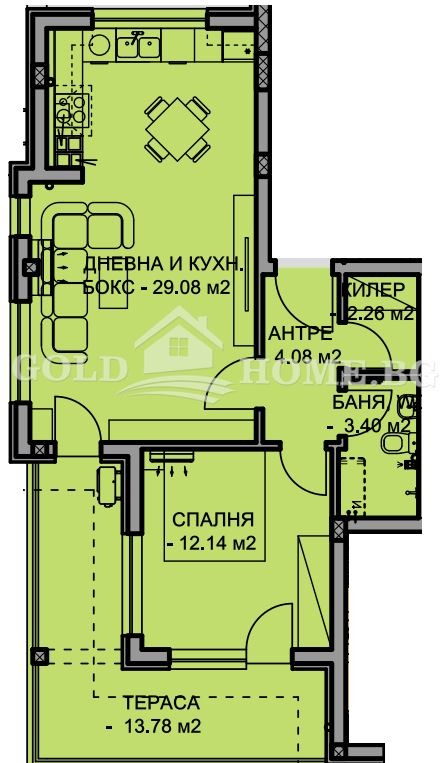 Till salu  1 sovrum Plovdiv , Ostromila , 78 kvm | 32899459 - bild [5]