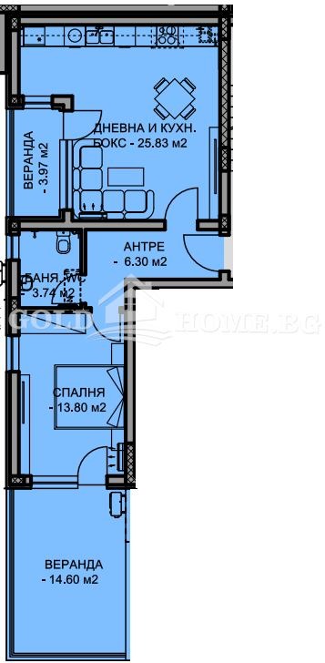 Till salu  1 sovrum Plovdiv , Ostromila , 78 kvm | 32899459 - bild [4]