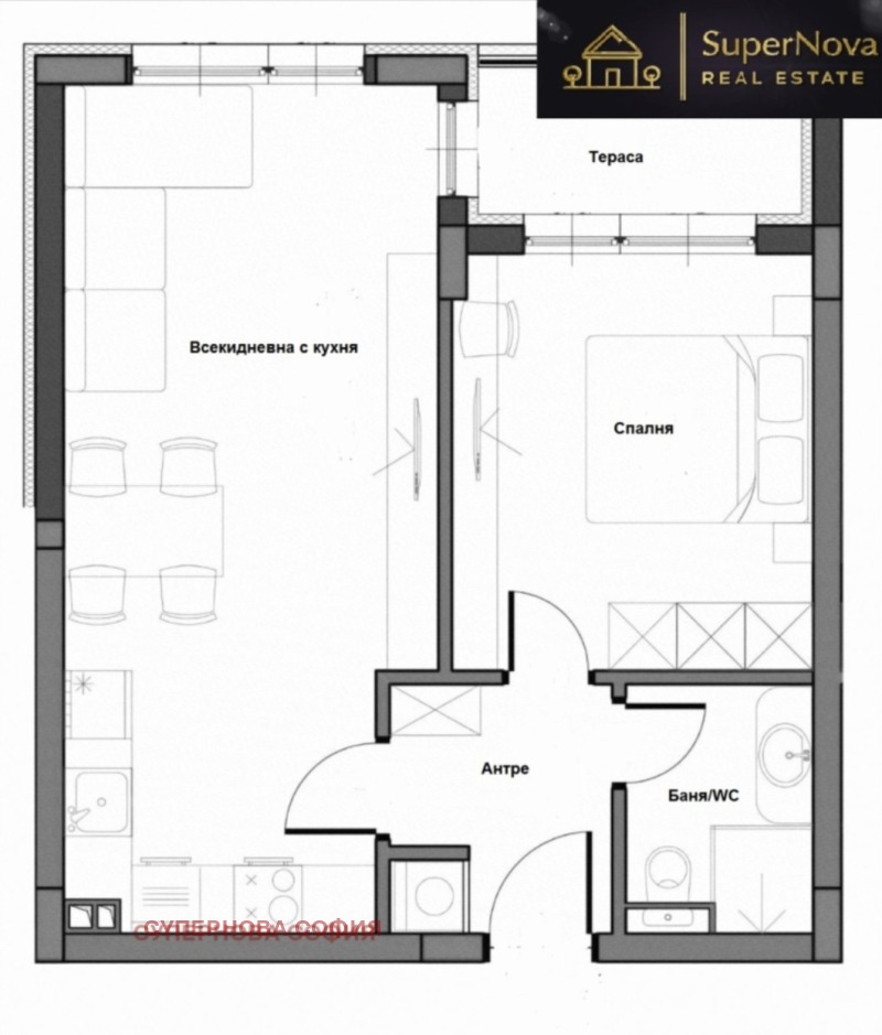 Продава 2-СТАЕН, гр. София, Младост 3